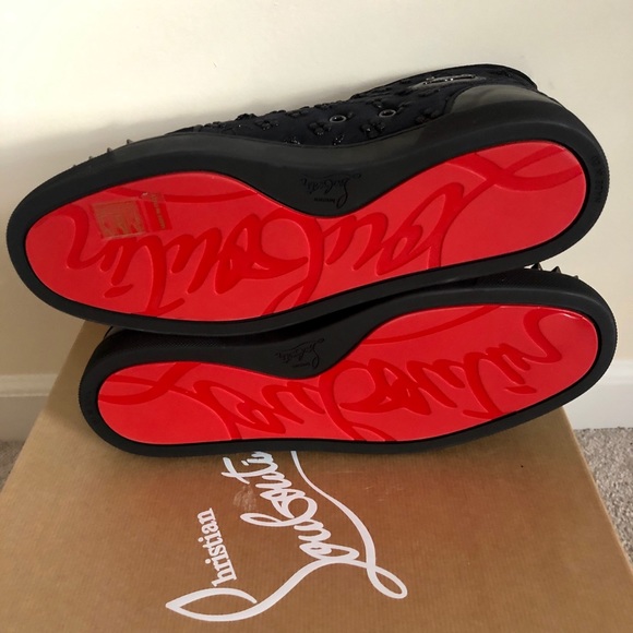 BRAND NEW CHRIS LOUIBOUTIN MEN BLK SNEAKERS - Picture 6 of 6